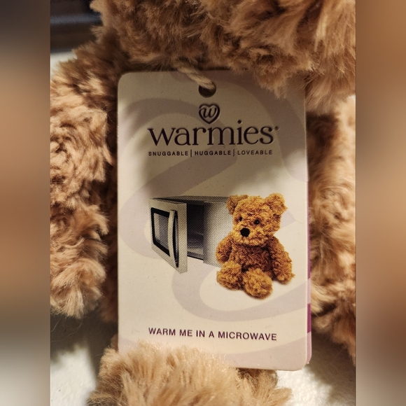 Warmies Brown Curly Bear Junior - Picture 11 of 14